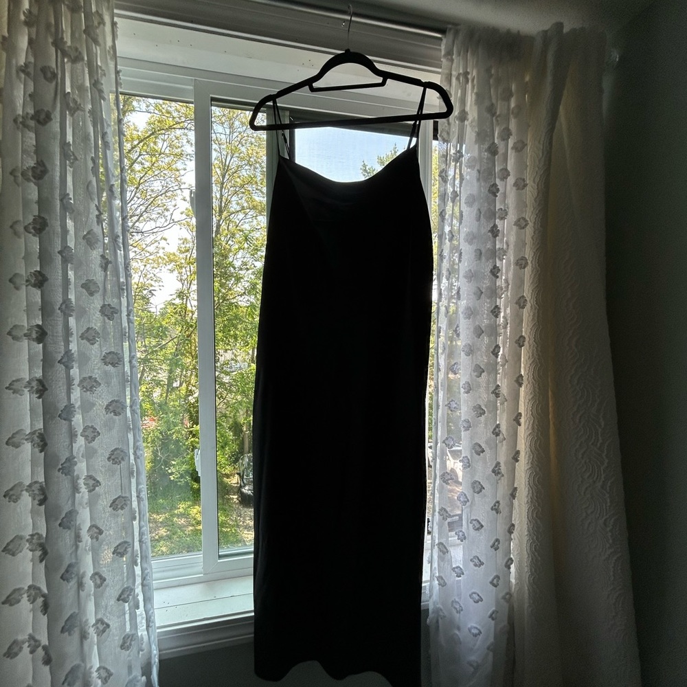 Banana Republic black slip dress